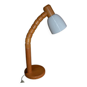 Lampe articulée en pin vintage