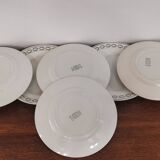 Set of 8 flat plates earth of iron st Amand n°6009