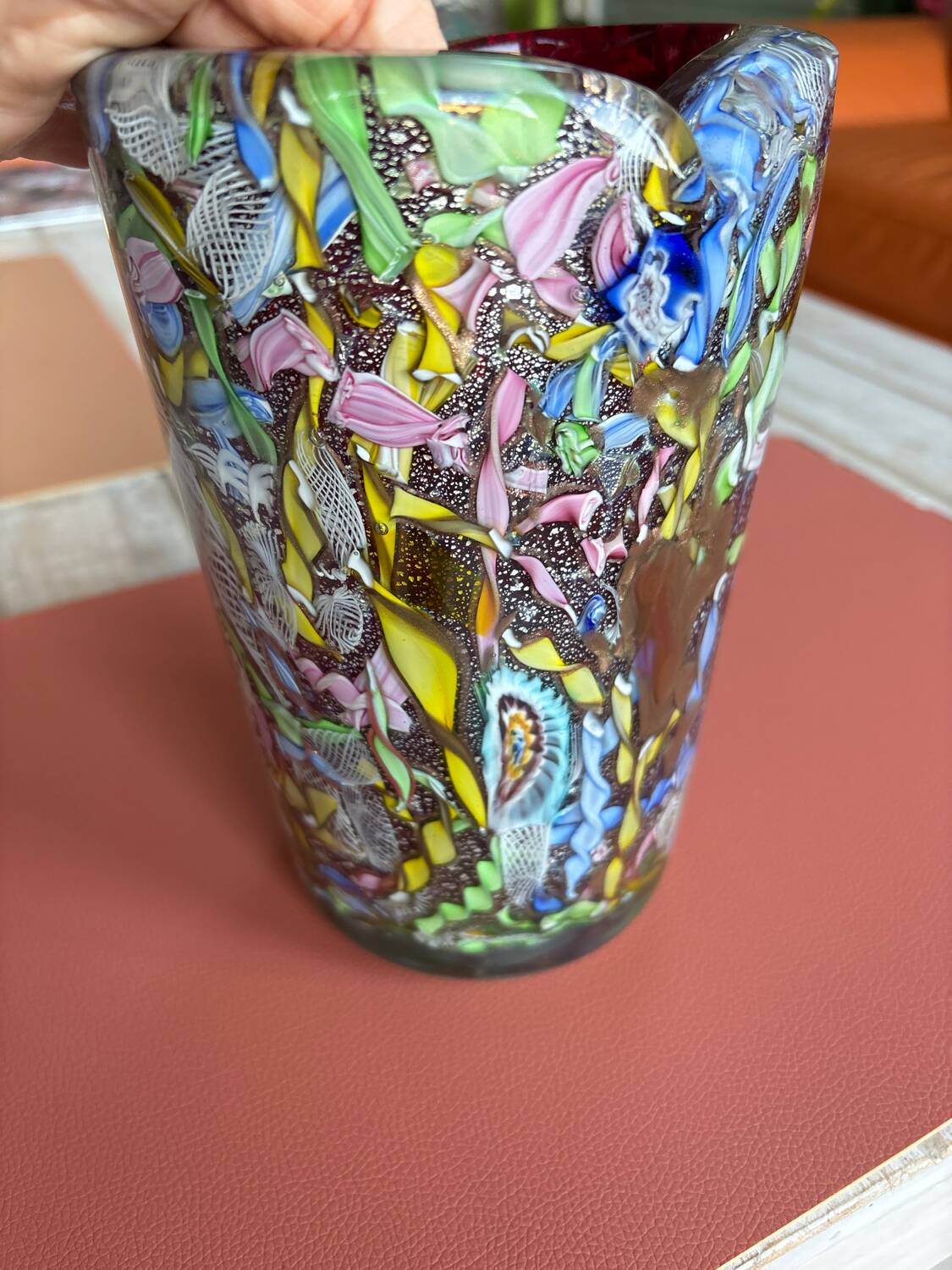 Murano glass vase "Byzantine" is from 1950.