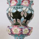 Art Nouveau ceramic vase with column, Italy early 20th century
