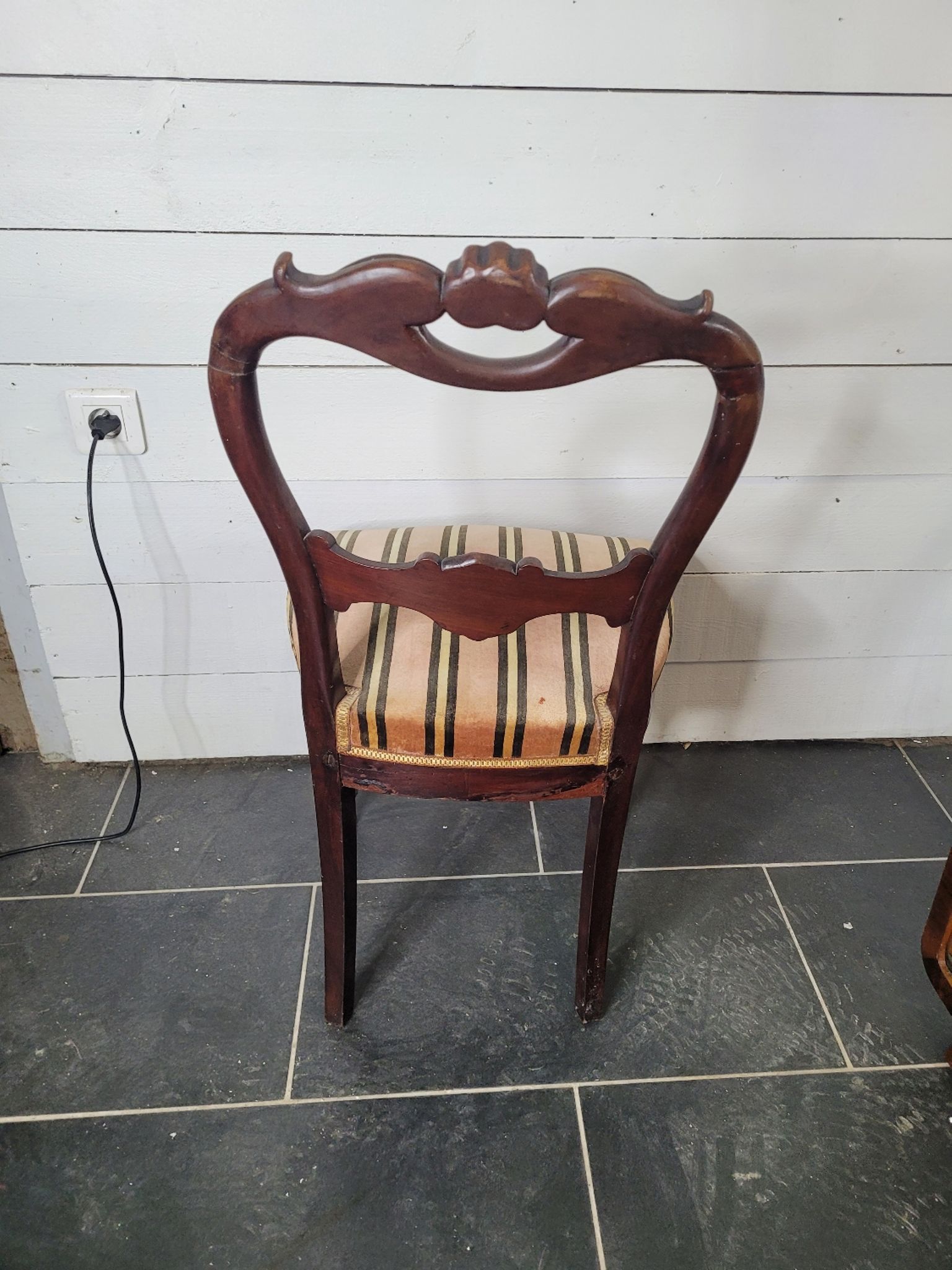 Chaise style Louis Philippe en acajou