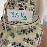 Moustier blue bird lamp and lampshade