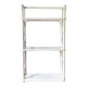 Vintage white lacquered rattan shelf