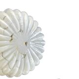 White Murano Glass Light Pendants Set of 2 1980’s