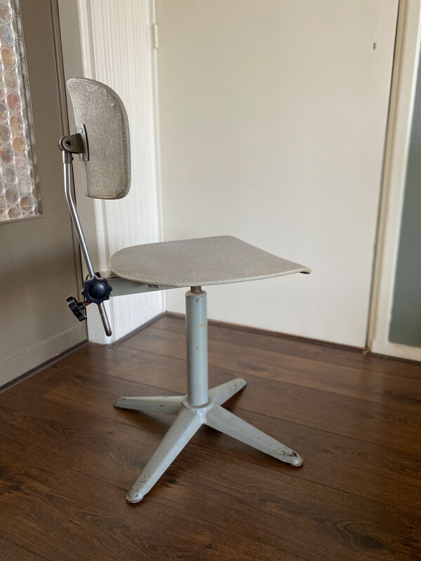 Chaise de bureau industrielle vintage, années 1950