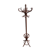 Porte manteaux sur pied, patères double bois vintage