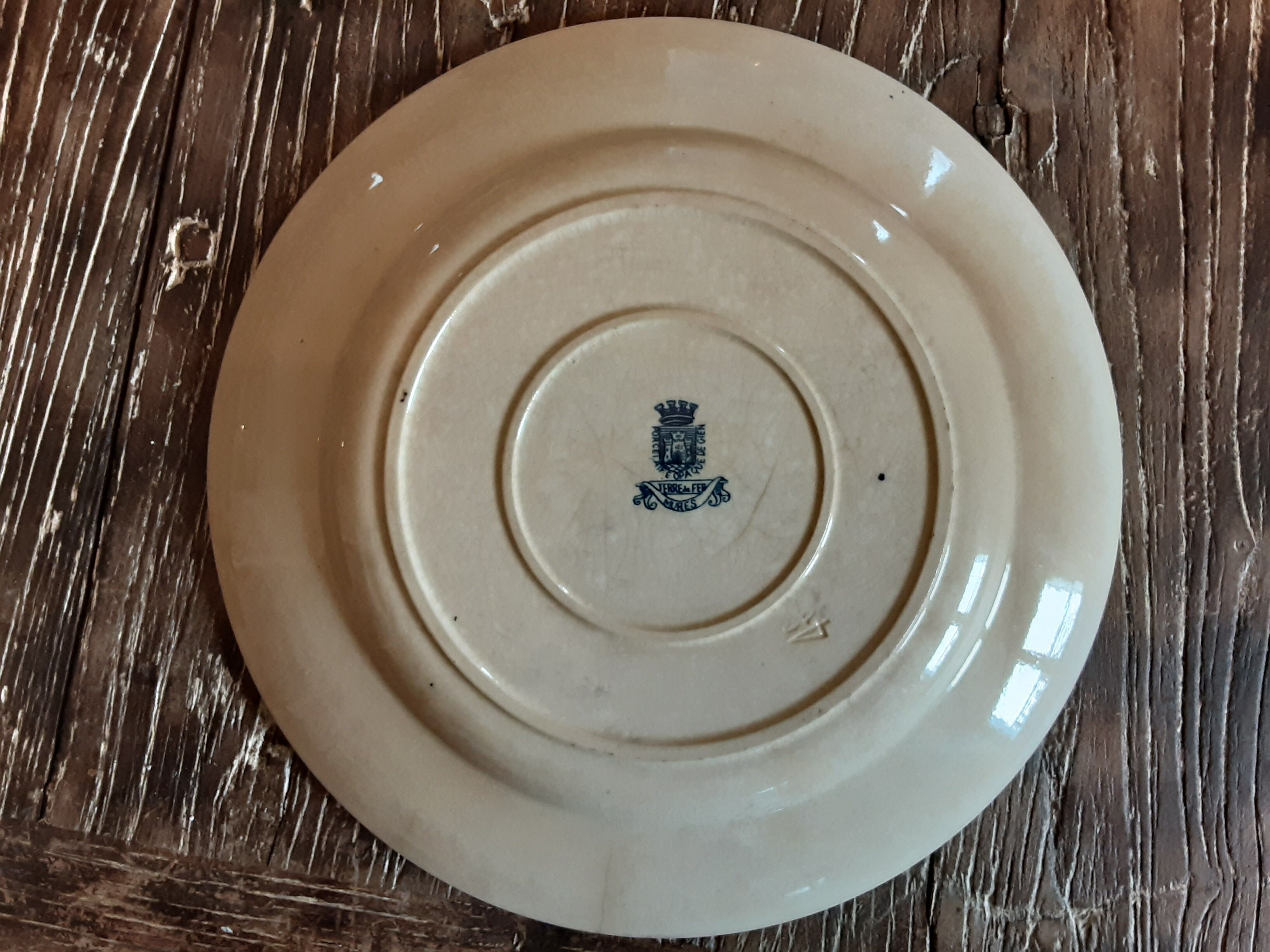 Ancient round iron earth dish