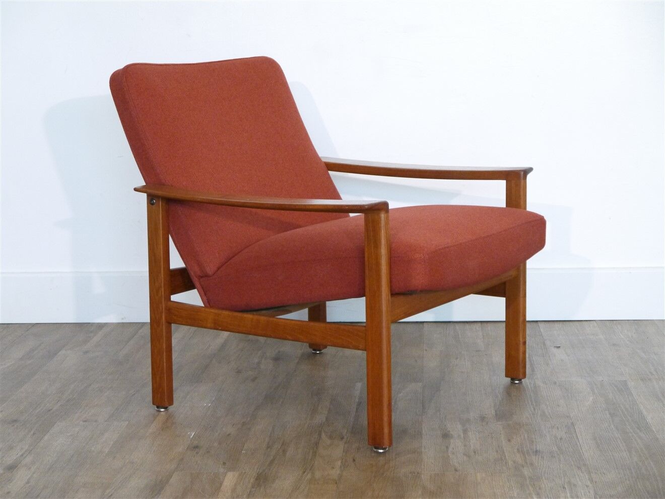 Fauteuil vintage scandinave en teck 1960