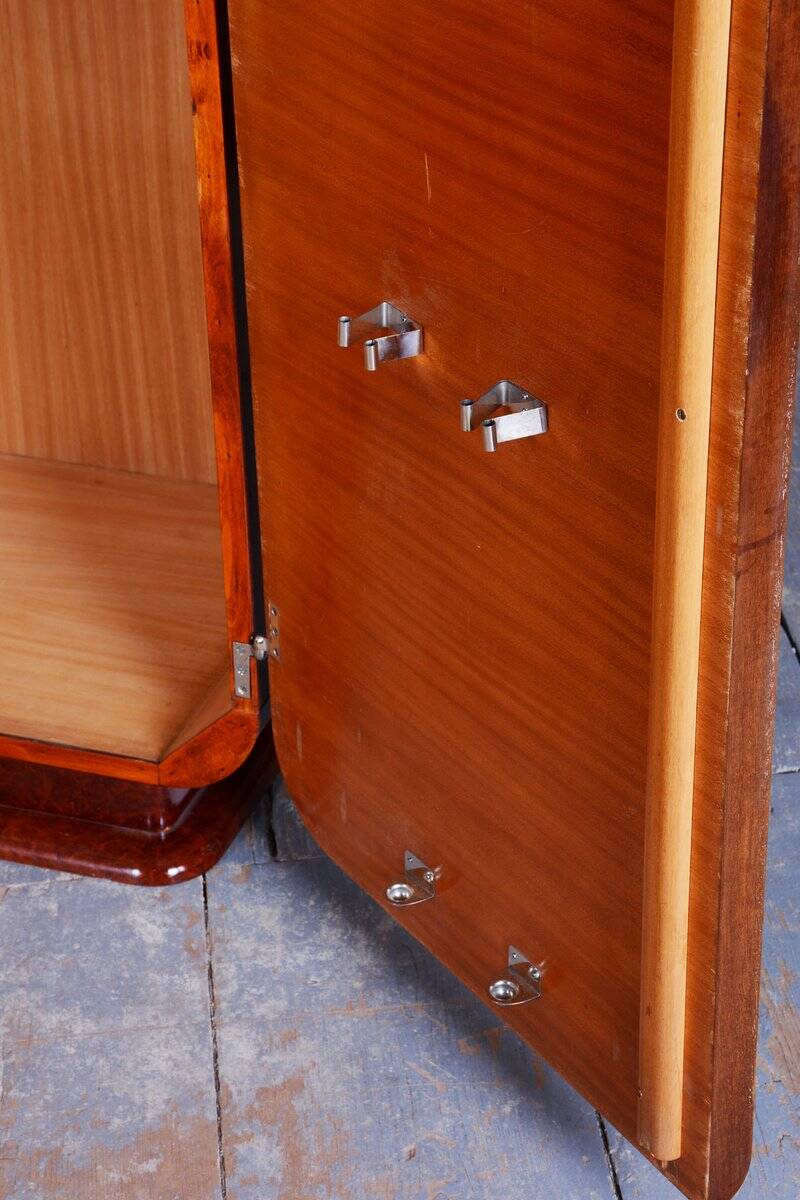 Art Deco Wardrobe in Mahogany attributed to J. Halabala for Up Zavody, Czech, 1920s