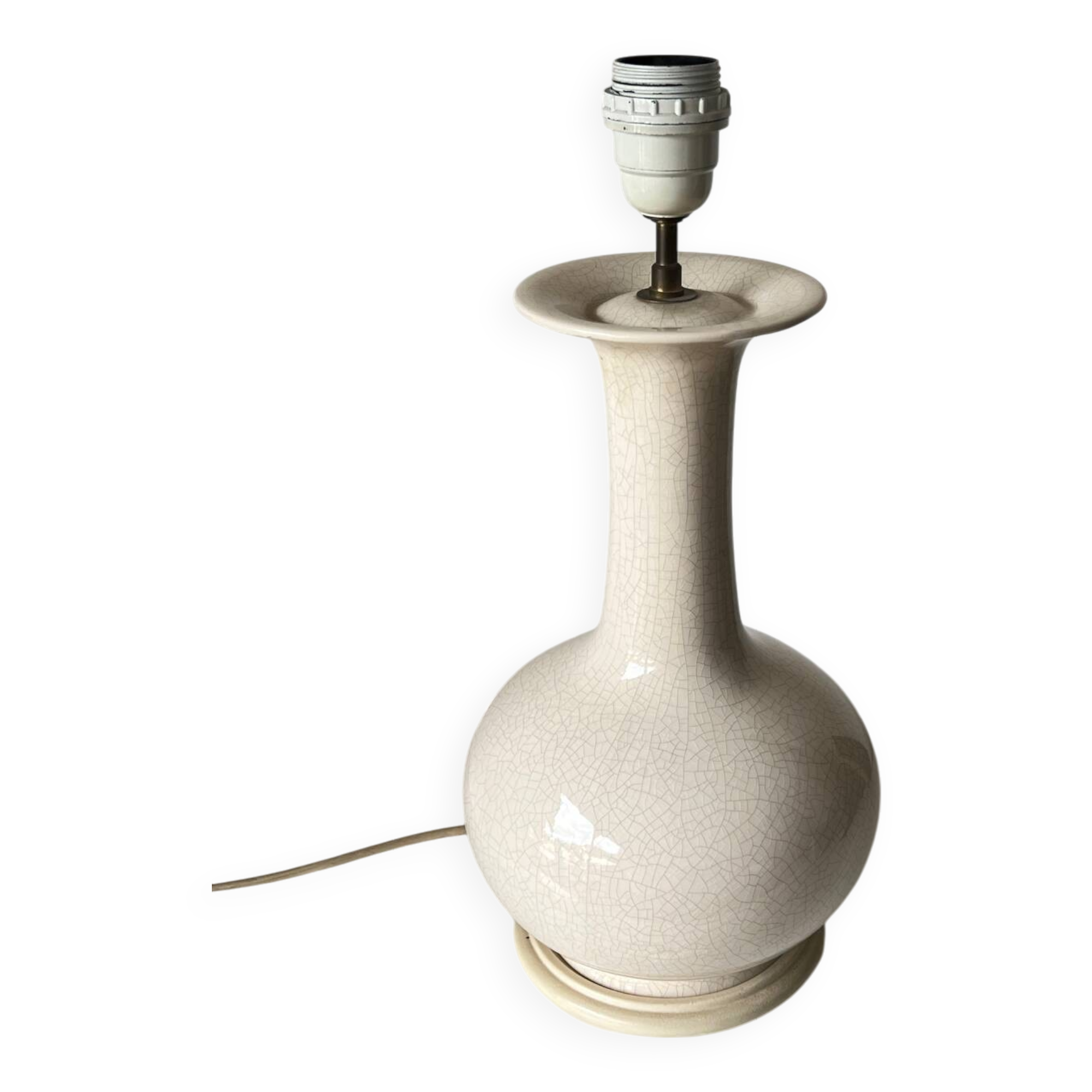 Vintage cracked glazed ceramic lamp – 1970s