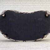 1960s, Danish 2-seater "Banan" sofa, black-white fabric, beech wood.