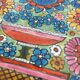 Quimper handmade ceramic square plate, signed