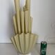 Lampe vintage 1970 Georgia Jacob modèle Corolle jaune flave - 51 cm