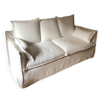 3-seater linen sofa
