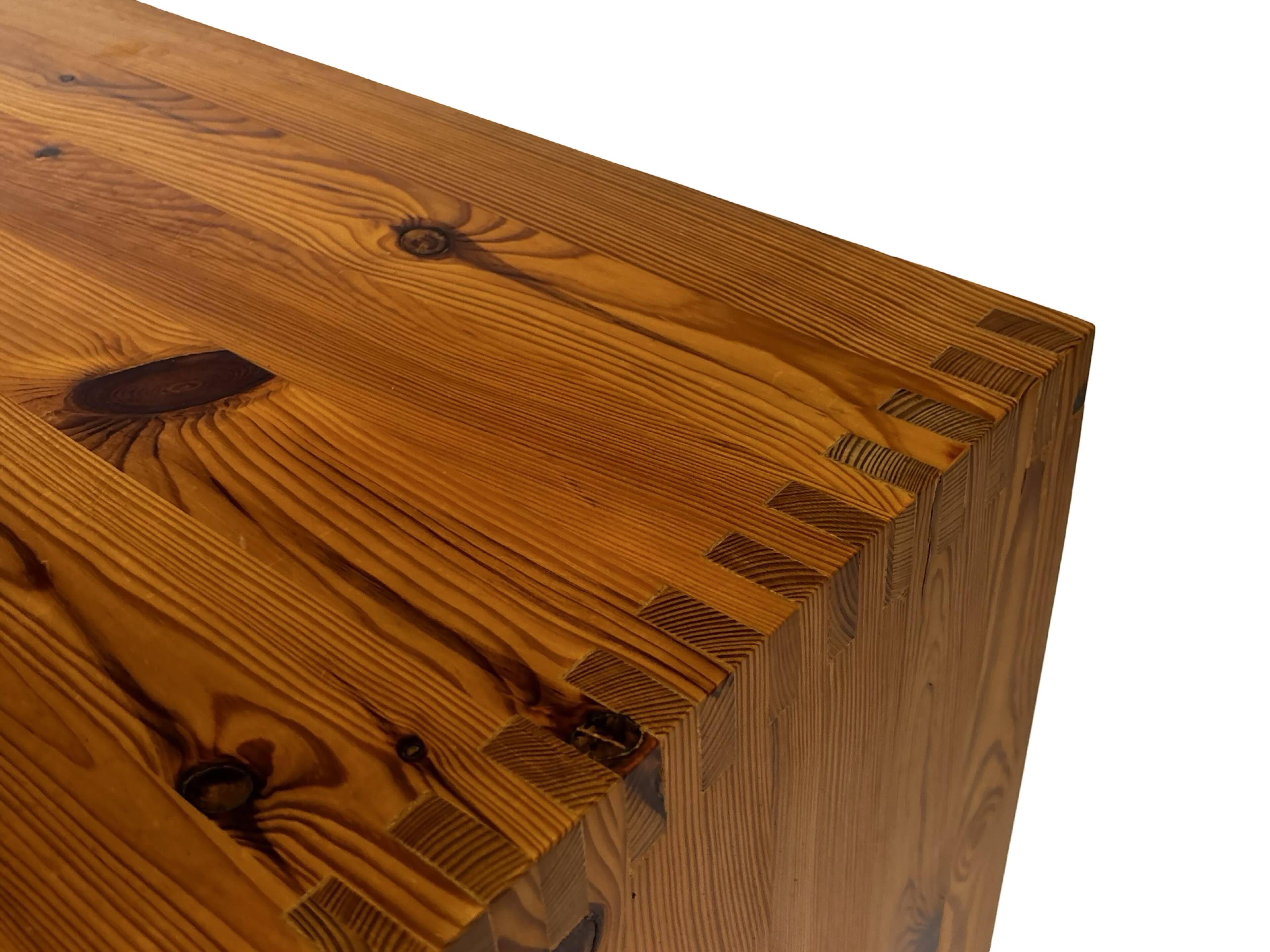 Table d'appoint vintage Ate Van Apeldoorn, pin, années 1970