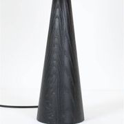 Rare black Theodor Skjøde Knudsen table lamp / Skjern / Mid-century Danish modern design / 1960s / 1970s