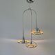 Mid-century modern triple shade ceiling light by Reggiani, 1960s, Italy.