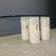 Vintage travertine and glass coffee table, 1970s