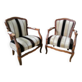 Paire de fauteuils cabriolets