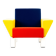 ETTORE SOTTSASS. Armchair from the Westside series for Knoll International.