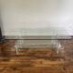 Table Basse en Verre et Plexi Vintage
