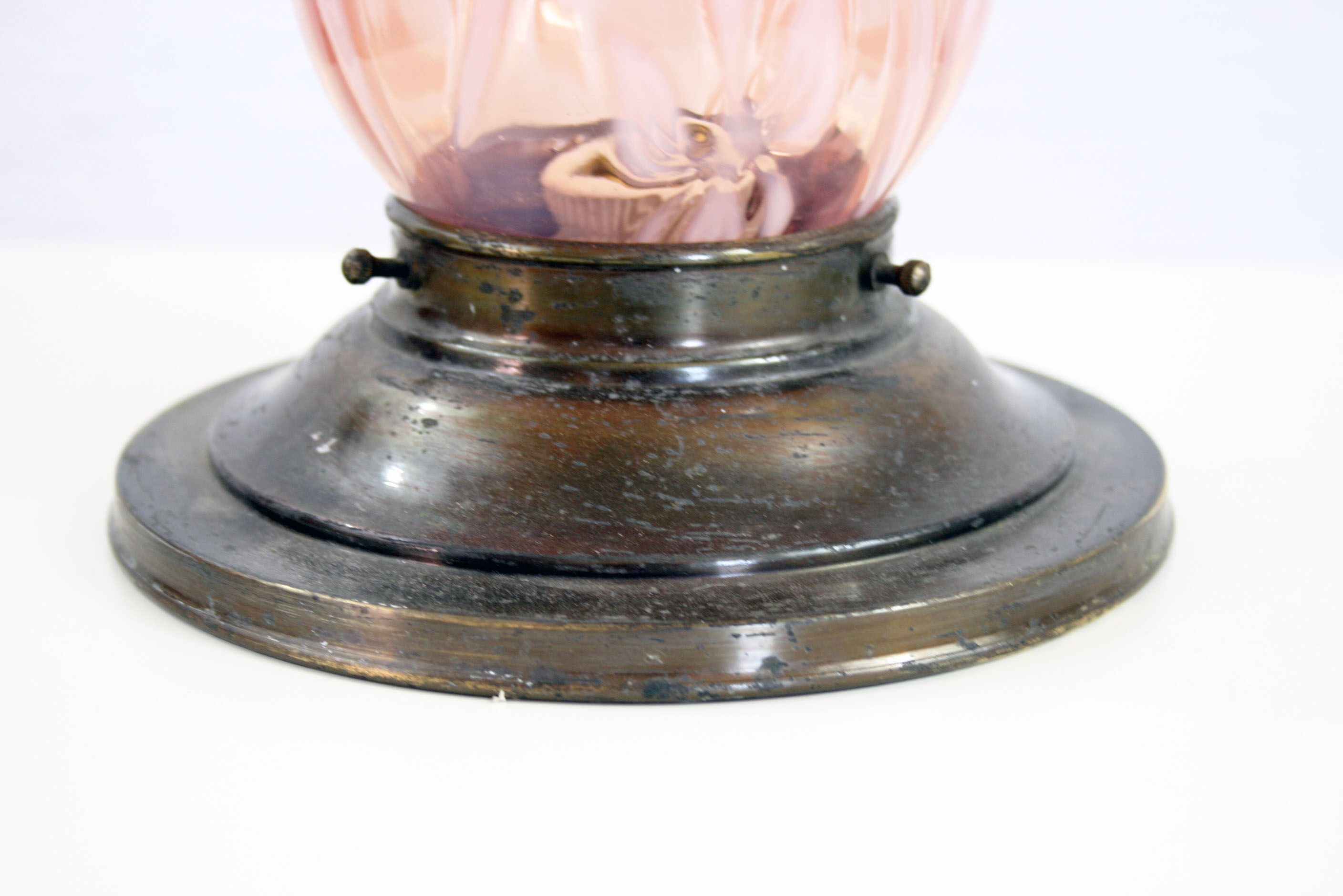 Glass and brass ceiling lamp 50s
