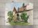 Aquarelle paysage demeure ancienne