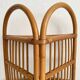 Vintage bamboo and rattan corner shelf