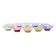Set of square glass bowls, Italian design, 1980s, made in Italy