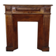 Wooden fireplace mantel