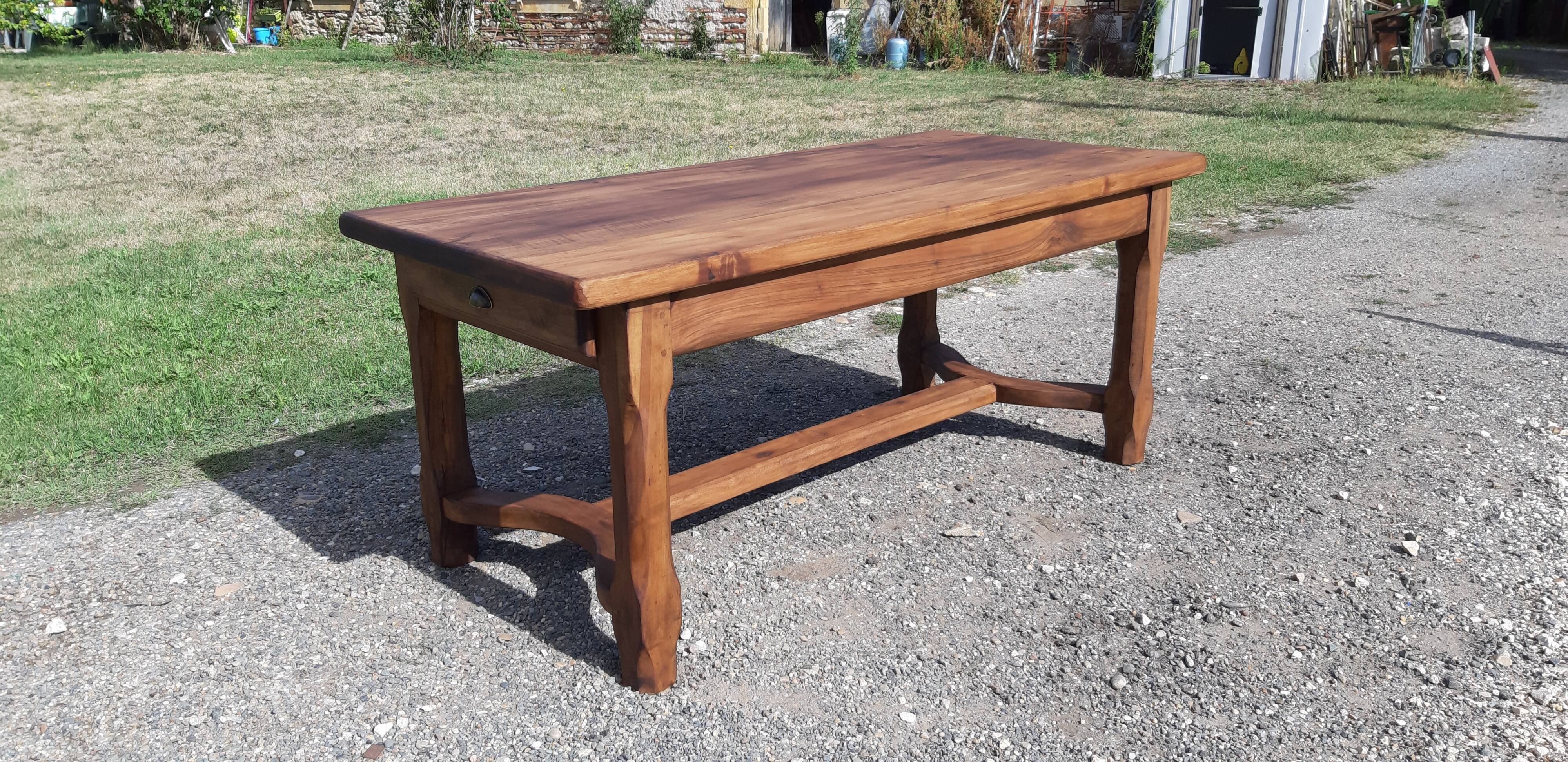 Table de ferme début 20ème en merisier