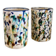 Pair of glazed ceramic pot covers