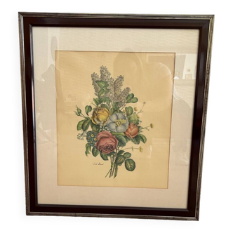 Reproduction botanical work Flowers