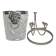 Lion head champagne bucket and its stand 20th century