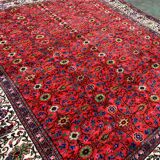 Square turkish kayseri rug 215x190 cm wool hand knotted vintage tribal beige