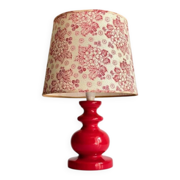 LAMPE Céramique Mûriers ANNEES 70