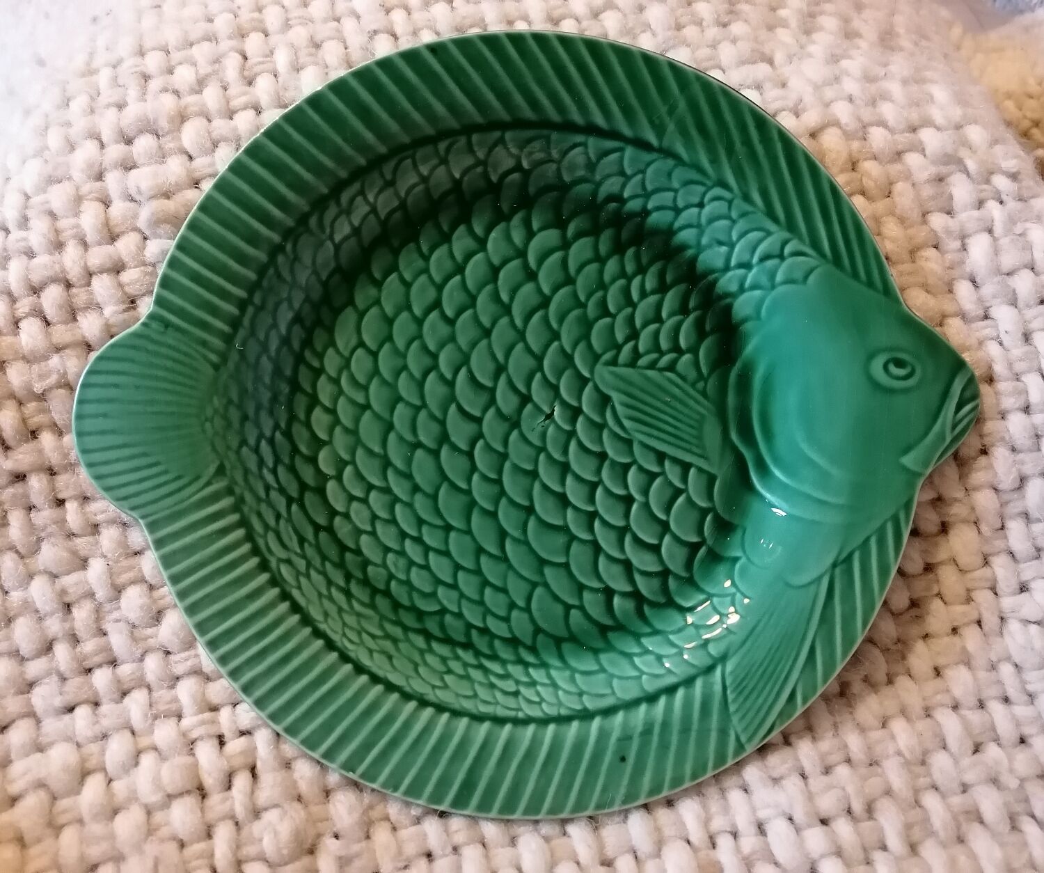 Set of 11 vintage sarreguemines fish plates