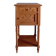 Nightstand in marked pine and marble, 37x81cm, 1940s, Art Deco, Gallé