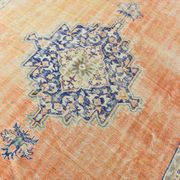 Blue Orange 250x350 cm Carpet, Vintage Large Rug, Turkish Antique Rug.