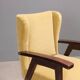 Fauteuil vintage en tissu, mousse et bois, design italien, années 1960
