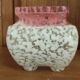 Old planter set and 2 Clichy glass vases