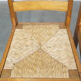 Set of 4 oak Haagse School design dining chairs from the early 1900s