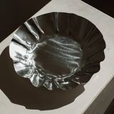 Large folded chrome bowl