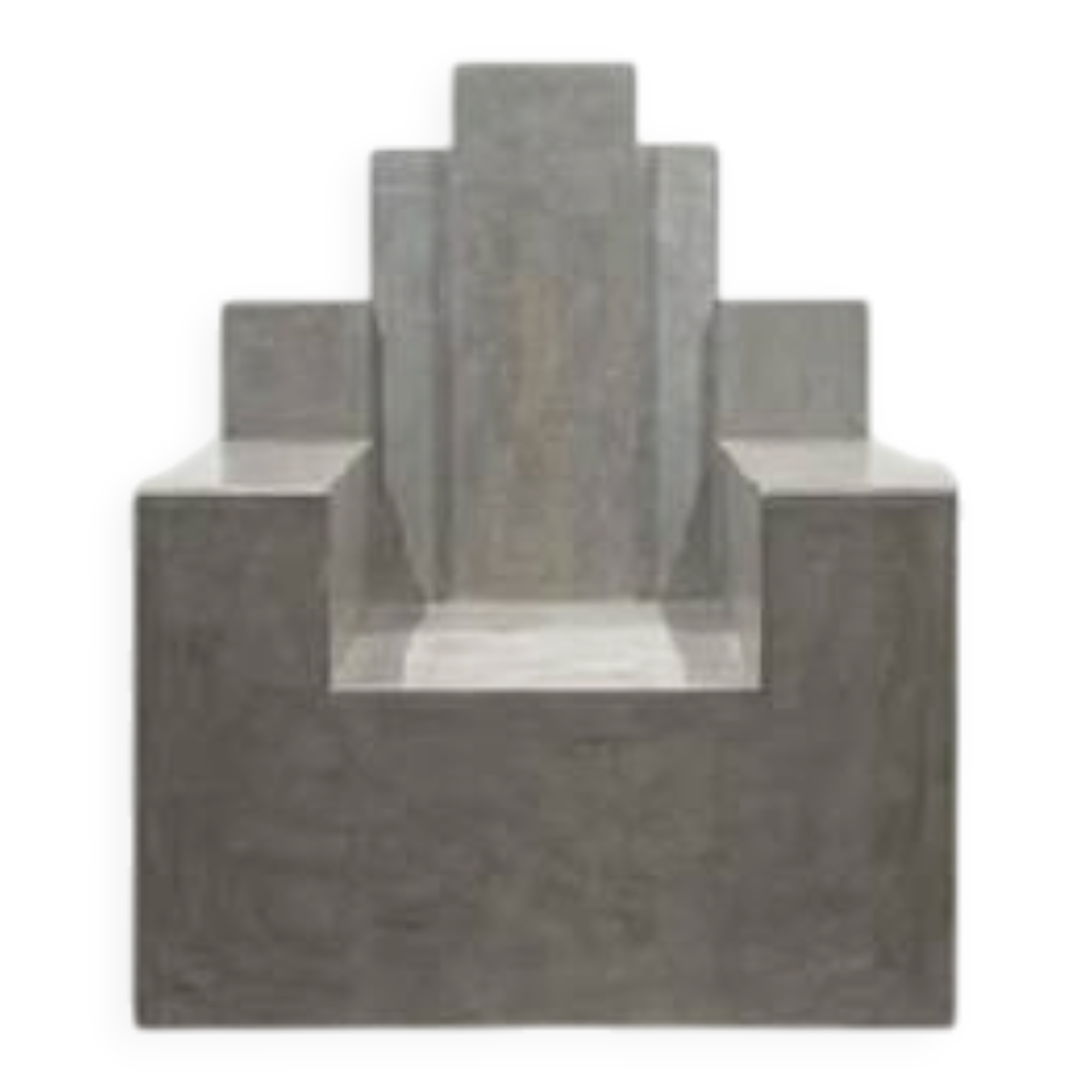 Architectural armchair in polished concrete – Unique artisan piece.