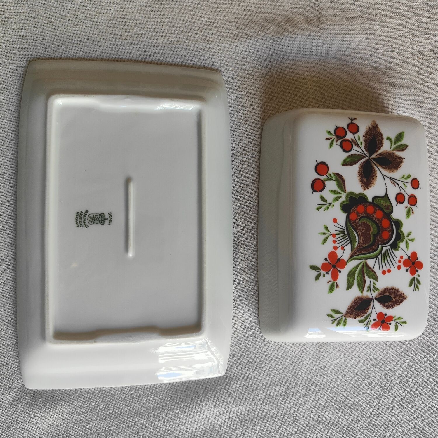 Butter tray 70s porcelain from Bavaria