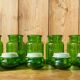 Set of 5 vintage green glass jars Made in Belgium