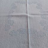 Sky blue damask tablecloth and its 12 towels