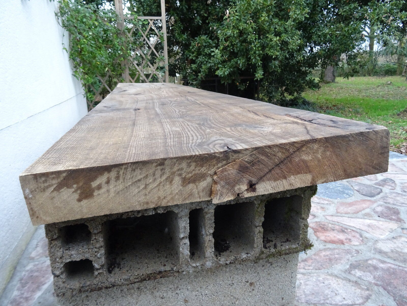 Ancient oak workbench 3 m 20