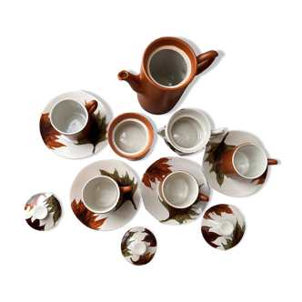 Vintage Italian Espresso Set by Oven King – Hand-Painted Mid-Century Elegan