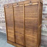 Vintage sliding curtain binder cabinet